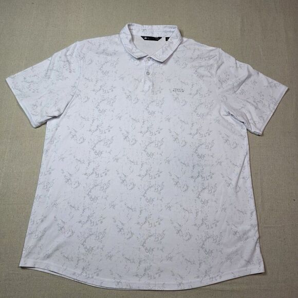 Travis Mathew Warmer Tides Scoop Polo Shirt Mens Size XXXLARGE  White Golf Polo - Picture 1 of 8